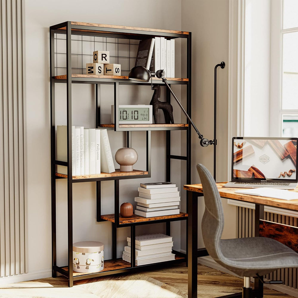 IRONCK Bookshelves 6 Tiers, Industrial Etagere Heavy Duty Shelves for Living ...