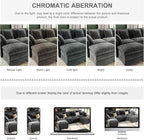 107" Cloud Couch Sectional, U Shaped Modular Sectional Sofa, 4-Seat Deep Seat Couch with 6 Removable Washable Pillows and 2 Ottoman for Living Room, Bedroom, Apartment, Black Grey