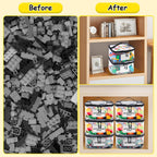 6 Pack Clear Toy Storage Bag with Name Tag& Manual Pocket, Waterproof Transparent PVC Toy Organizer Case for Lego Bricks, Board Games, Building Blocks, Puzzles (Large Capacity, Black)