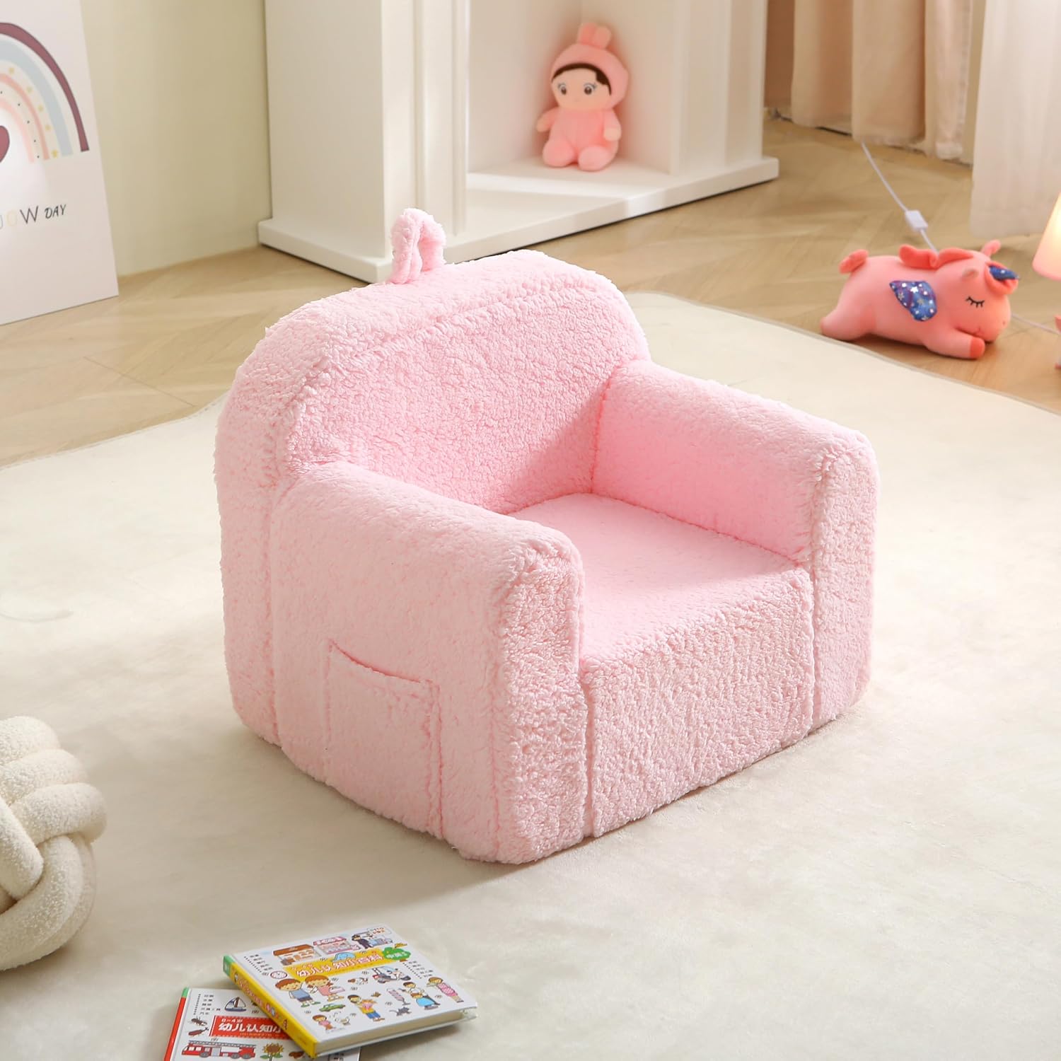 Kids Chair, Toddler Chair Comfy for Boys & Girls, Children Armchair, Pink