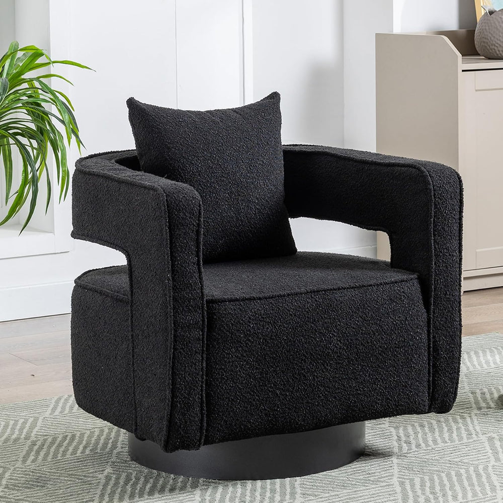 Swivel Accent Chair, Modern Swivel Barrel Chair for Living Room, 360 Degree C...