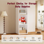 Book Shelf, Wooden Cube Storage Organizer with 11" Open Cubes, Stackable Modular Bookcase for Room Divider Storage, 3 Tier Bookshelf for Living Room, Bedroom, Office (White, 3-Cube)