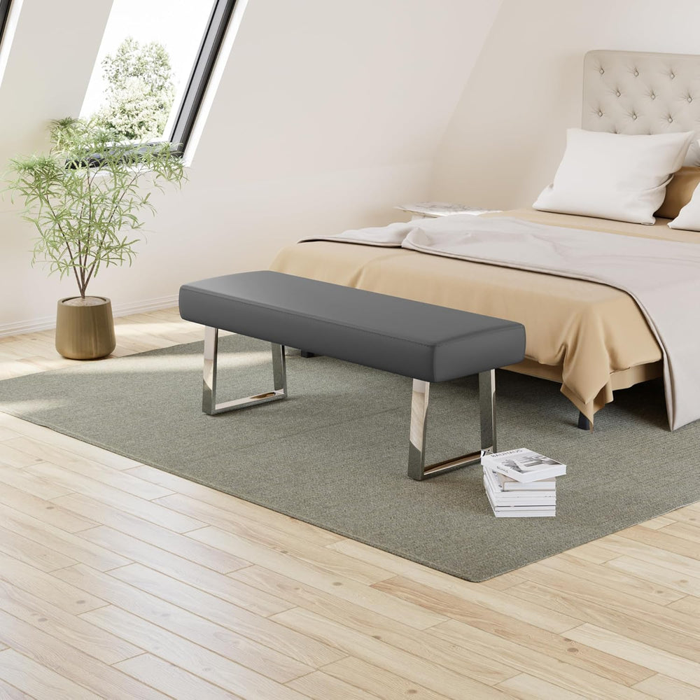 JIEXI Bedroom Bench Bed end upholstered Bench Indoor Corner Small Bench, with...