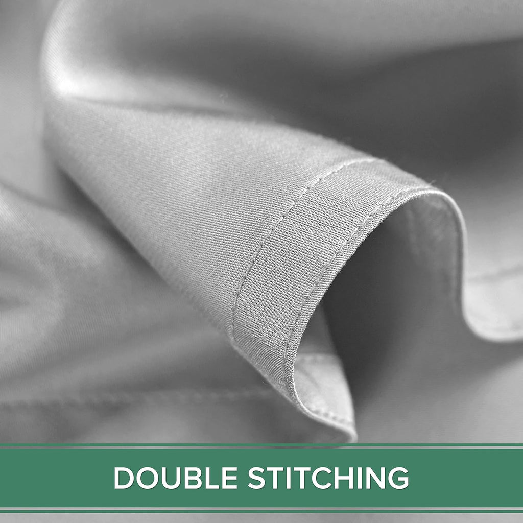 King Pillowcases by Pure Bamboo, Genuine 100% Organic Viscose Derived from Bamboo, Luxuriously Soft & Cooling, Double Stitching, Envelope Closure (2 King Pillowcases, Silver Pearl)
