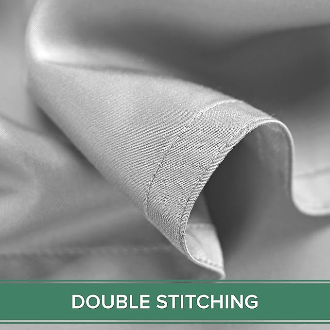King Sheets by Pure Bamboo, Genuine 100% Organic Viscose Derived from Bamboo Bed Sheet Set, Luxuriously Soft & Cooling, Double Stitching, Lifetime Quality Promise (King, Silver Pearl)
