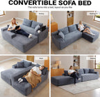 Cloud Sectional Couch, 108 Inch Modern Modular Sectional Sofa with Deep Seat, Corduroy Boneless Couches with L-Shape Right Chaise for Living Room Bedroom, No Assembly Required(Grey)