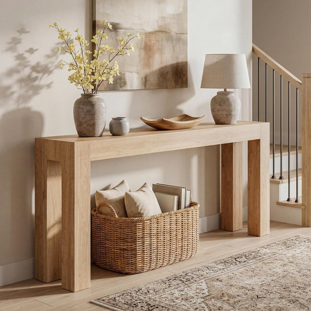 86.75" Extra Long Console Table for Entryway, Narrow Entryway Table | 11...