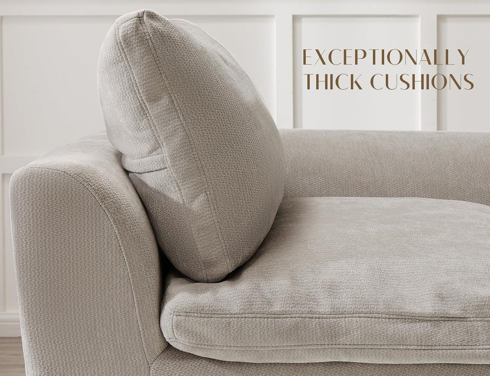 ohllob 110" Cloud Sectional Couches for Living Room, L-Shape Couch with ...