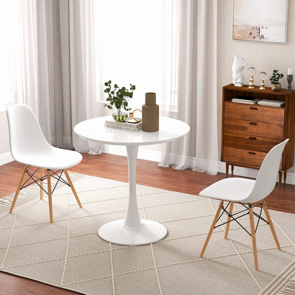 GIANTEX Round Dining Table Set for 2, 32" Kitchen Table and Chairs with ...