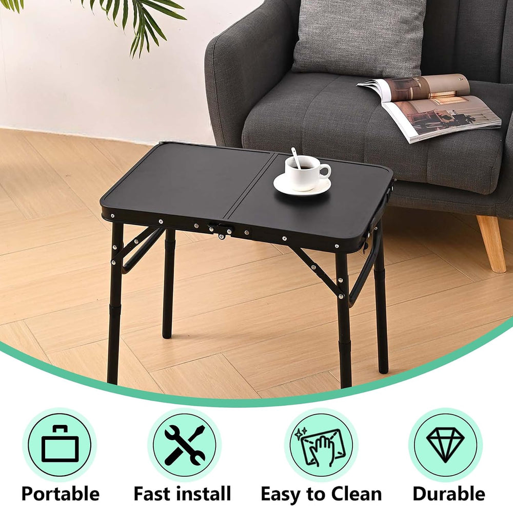 YihuiKo Folding TV Tray, Lightweight Portable Small Folding Table | Adjustabl...