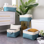Storage Cubes - 4 Pack Large Fabric Baskets for Organizing, Collapsible Storage Bins for Closet Cloth Decorative Gift supplies Organizer Shelf 15.7 (L) x 11.8 (W) x 8.2 (H) inches