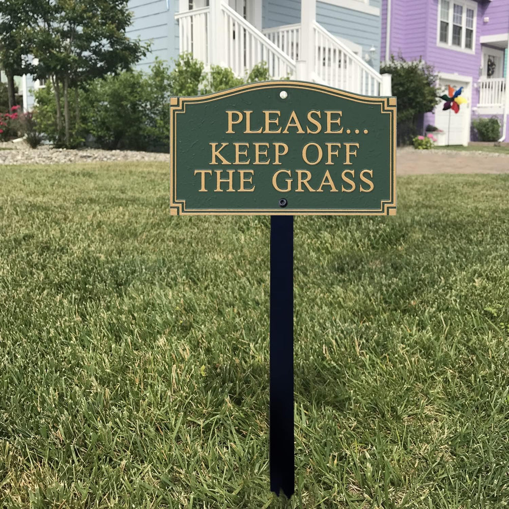 SmartSign “Please… Keep Off The Grass” GardenBoss Statement Plaque | 5.75&quo...