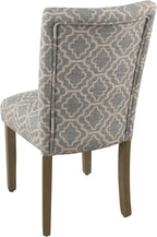 HomePop Parsons Classic Upholstered Accent Dining Chair, Pack of 2, Grey
