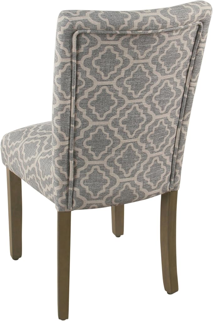 HomePop Parsons Classic Upholstered Accent Dining Chair, Pack of 2, Grey