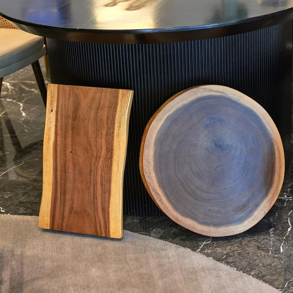 Wood Slice Slab Side Table Top 19.7"x13.8"x1.96" Rectangle Han...