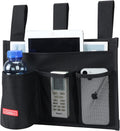 Hanging Bedside Caddy,Bedside Organizer Caddy for Bed Rails(Classic 4 Pockets-Black)