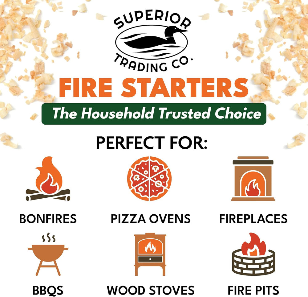 Superior Trading Fire Starter Pods in Resealable Packs - Fire Starters for Ca...