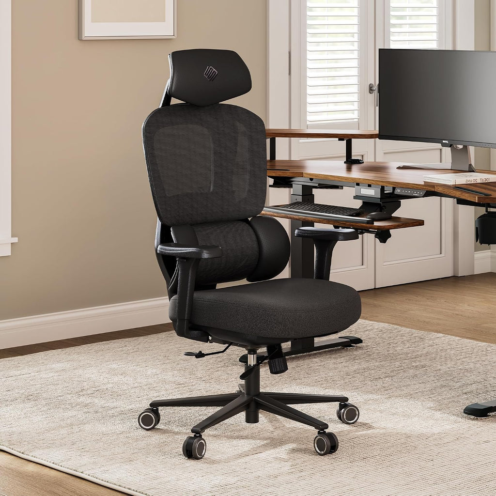 EUREKA ERGONOMIC Typhon Gaming Chair, Ergonomic Office Chair, Home Office Desk Chairs, Gaming Chairs for Adults, Mesh Office Chair, Adjustable Armrest Headrest, Hight Back, BlackBlue