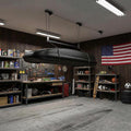 PrecisionAuto Cargo Box Garage Pulley System, Professional Heavy-Duty Ceiling Hoist for Rooftop Cargo Boxes & Large Storage Bins, 200 Lb Rated Capacity, Fits 10–14 ft Garage Ceilings