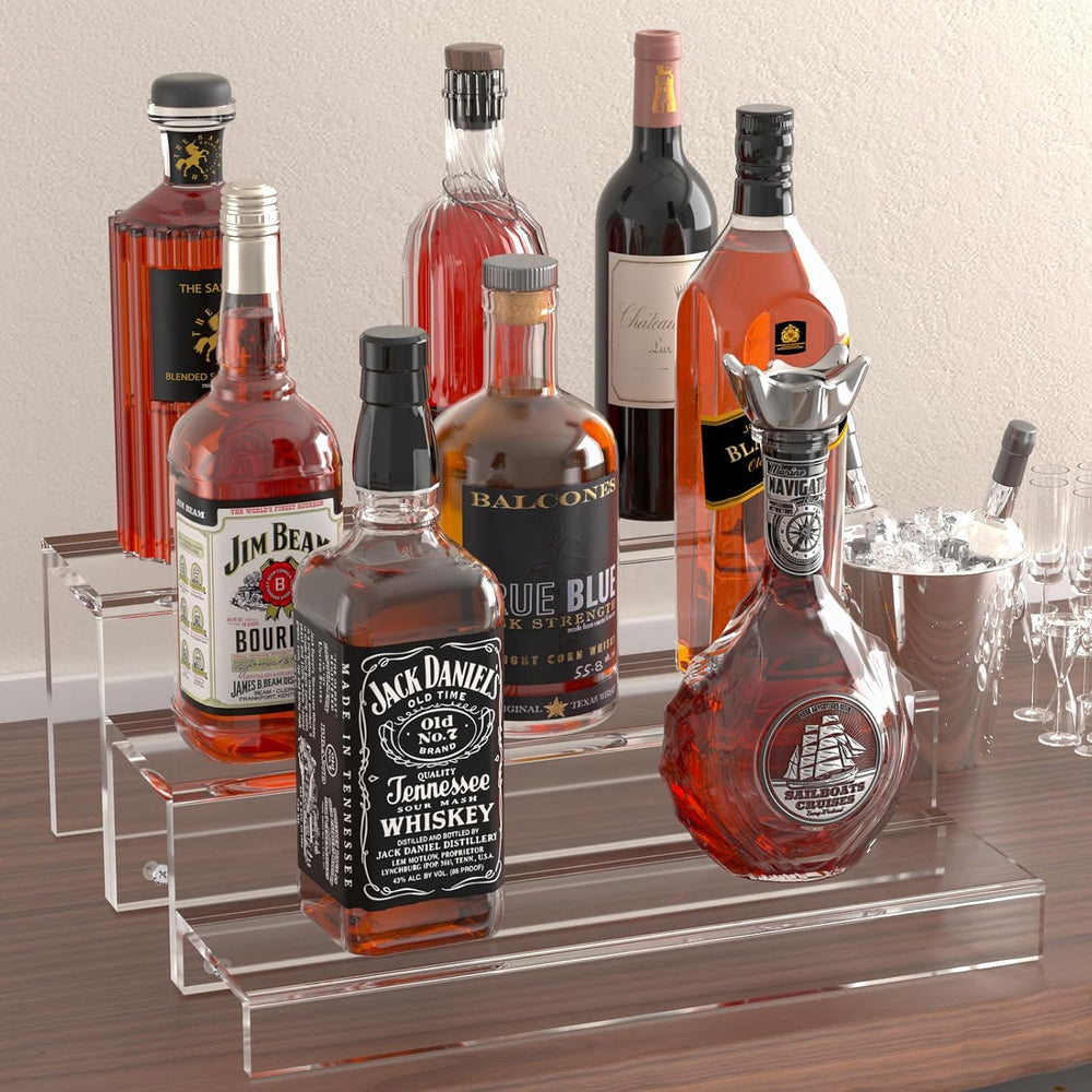 JUESHA 3 Tiers Bar Shelves for Liquor Bottles (Patent: D1076520S) | 15" ...