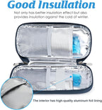 YOUSHARES Insulin Cooler Travel Case - Portable Refrigerated Medicine Case for Insulin Pen, Medication and Diabetic Supplies with 2 TSA Approved Ice Pack