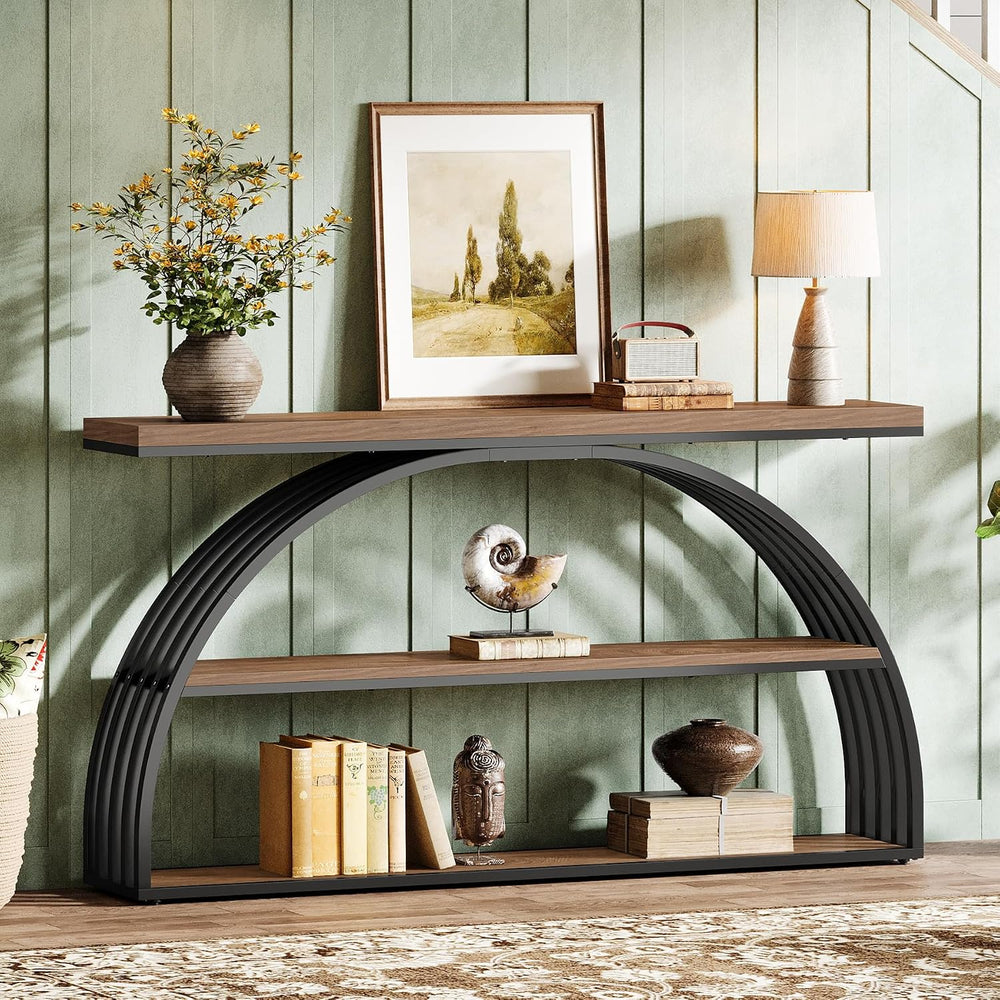 Tribesigns 63-Inch Console Table for Entryway, Farmhouse Entryway Table with ...