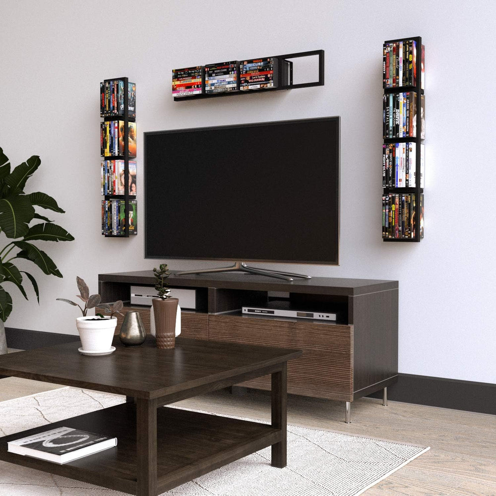 You Have Space Black Floating Shelves for Wall, 34 Inch Video Games CD DVD St...
