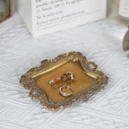 Ring Holder Jewelry Dish, Gold Trinket Tray for Rings,Wedding Gift for Women