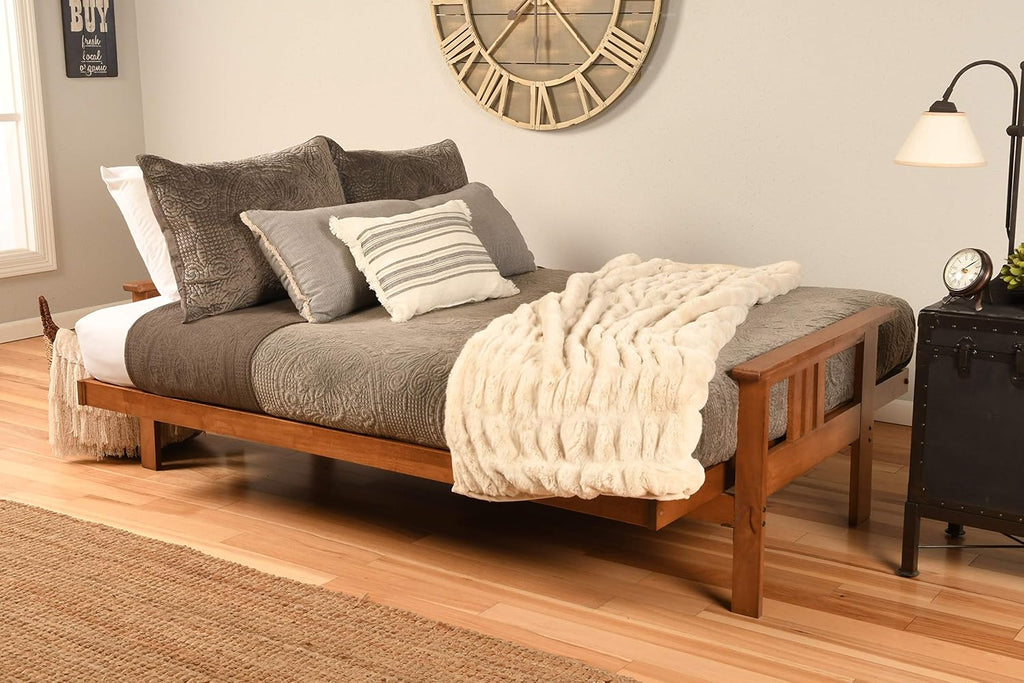 Kodiak Furniture Monterey Futon Set, No Drawers, with Barbados Base and Oregon Trail Java Mattress