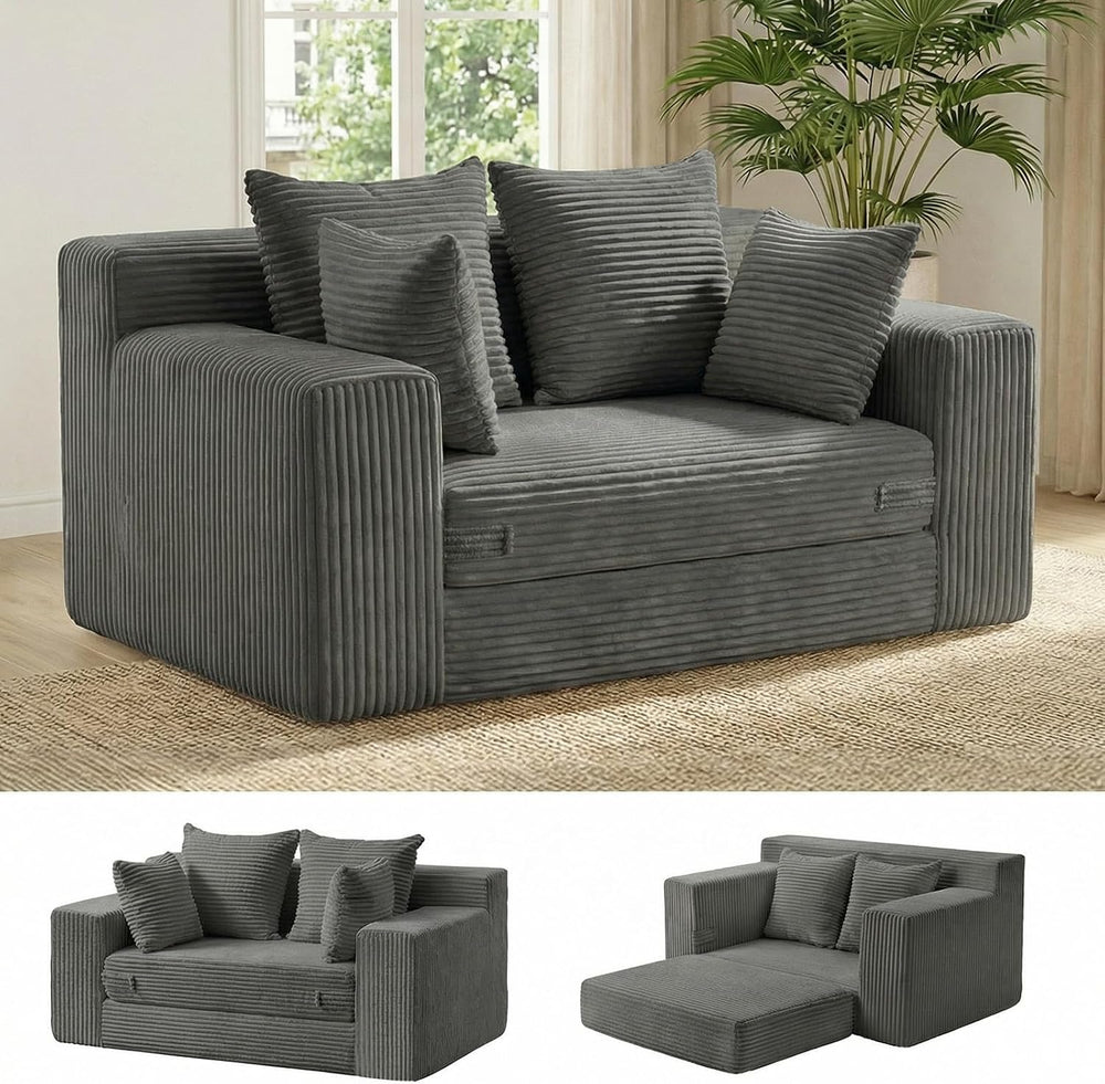 cidludto Couch Loveseat Sleeper, Convertible Sofa Bed Folding Couch Bed Folda...