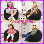 Hobestluk Bean Bag Chairs 2.5FT Bean Bag Chair with Memory Foam Filled & Machine Washable Cover,Beanbag Chair, Small Bean Bag Chairs for Playroom, Living Room, Bedroom