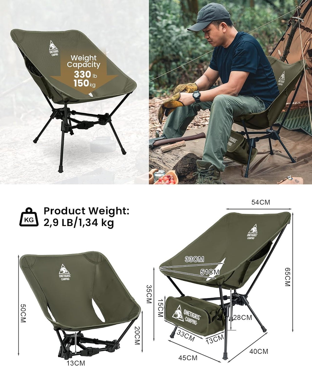 ONETIGRIS Tigerblade Camping Chair, Lightweight Folding Backpacking Hiking Ch...