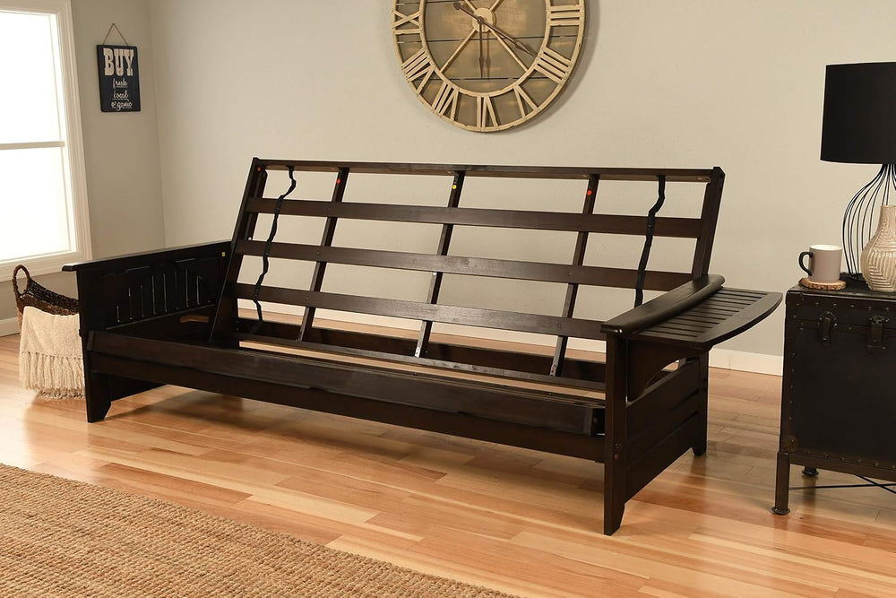 Kodiak Furniture Phoenix Futon Set, Suede Black, Queen