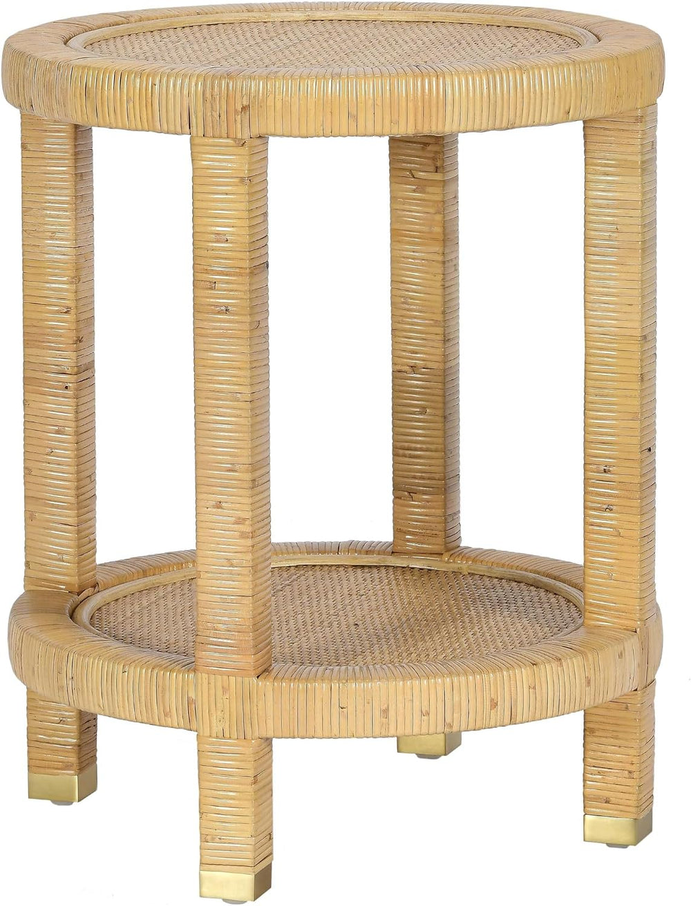 First of a Kind Side Table in Natural Brass