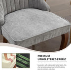 Modern Dining Chairs Set of 2, Mid Century Kitchen & Dining Room Chairs, Velvet Upholstered Kitchen Chairs with Wood Legs, Sillas de Comedor, Easy Assembly, Gray, 2 Pieces