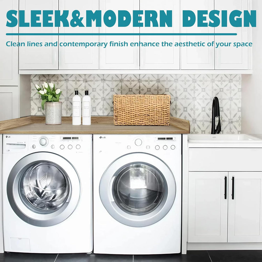 Royxen Laundry Countertop Solid Wood, Countertop for All Front-Loaded Washing Machine and Dryer, Extra Room for Laundry Room, White Oak