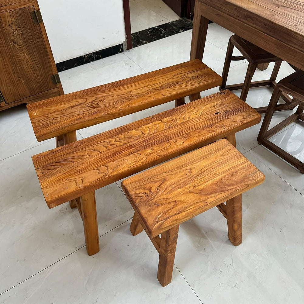 Farmhouse Indoor Wooden Living room Dining Bench, Asian Natural Wood Kitchen ...