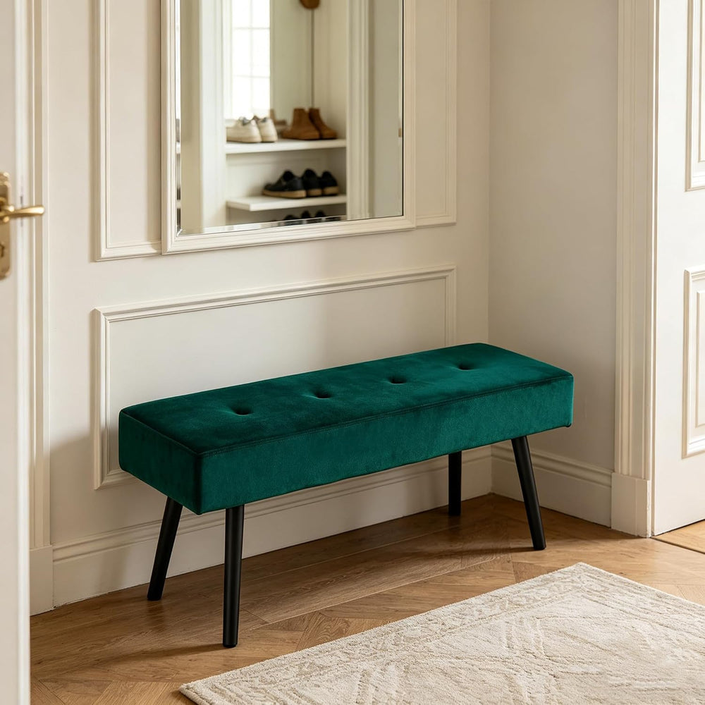 Entryway Bench - 40" Bench for Bedroom, Modern Ottoman End of Bed, Uphol...