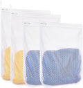 4 pcs Durable Honeycomb Mesh Laundry Bags for Delicates 16" x 19" (2 Large) 12" x 15" (2 Medium)