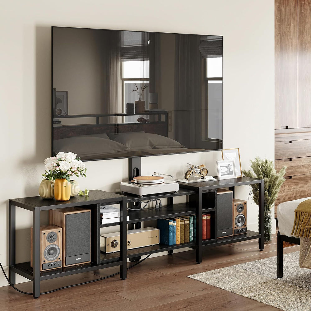 IRONCK 79 Inch TV Stand for TVs up to 85 Inch with Mount and Power Outlet, 3 ...