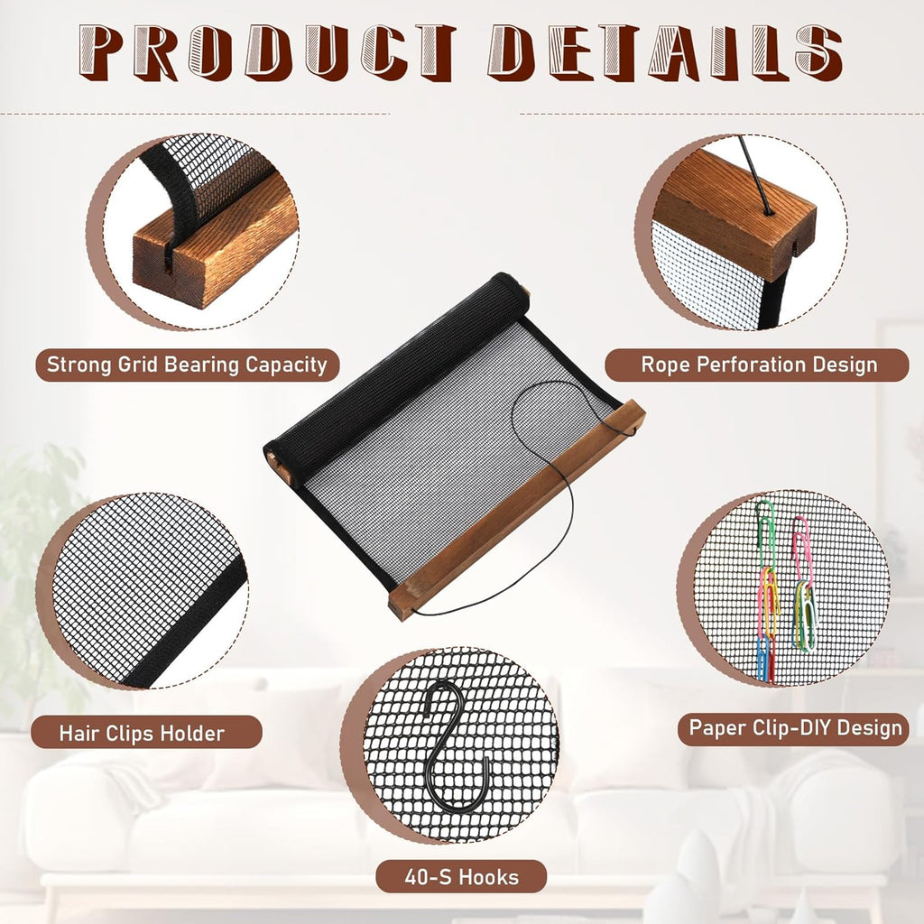 2 Pcs Earring Storage Rack Wall Mounted, Display Hanging Jewelry Storage Rack with 40 S-Shaped Black Hooks for Stud Earrings and Necklace Holders, Gift for Women