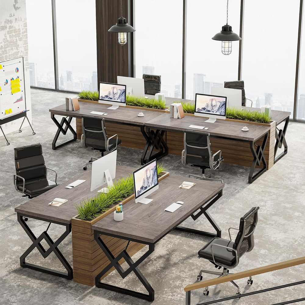 Tribesigns 63 inch Executive Desk, Industrial Computer Desk for Home Office