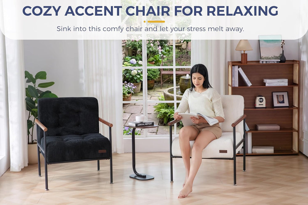 MAXYOYO Accent Chair, Modern Living Room Chair with Metal Frame | Upholstered...