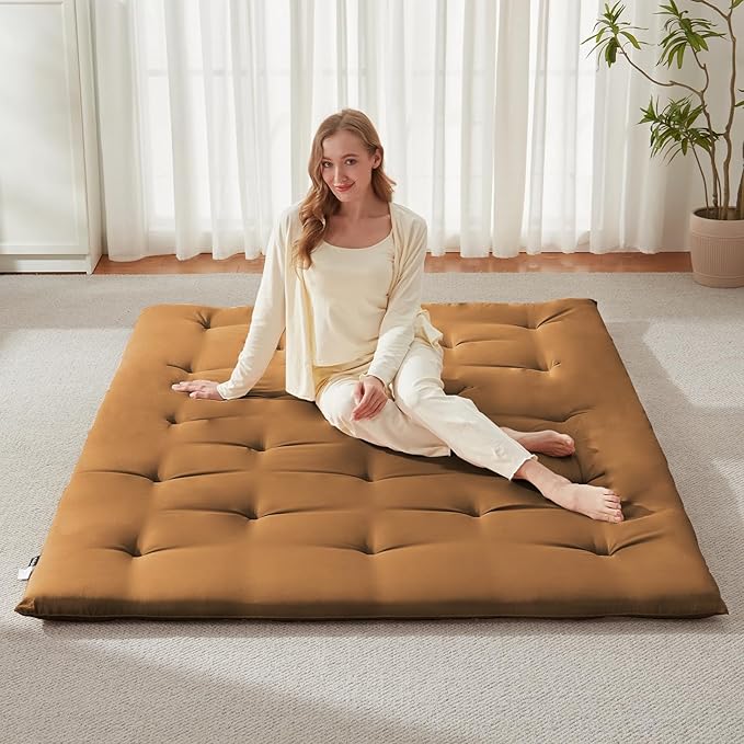 Japanese Floor Futon Mattress Queen Size 60"x 80", Foldable Bed Mat...