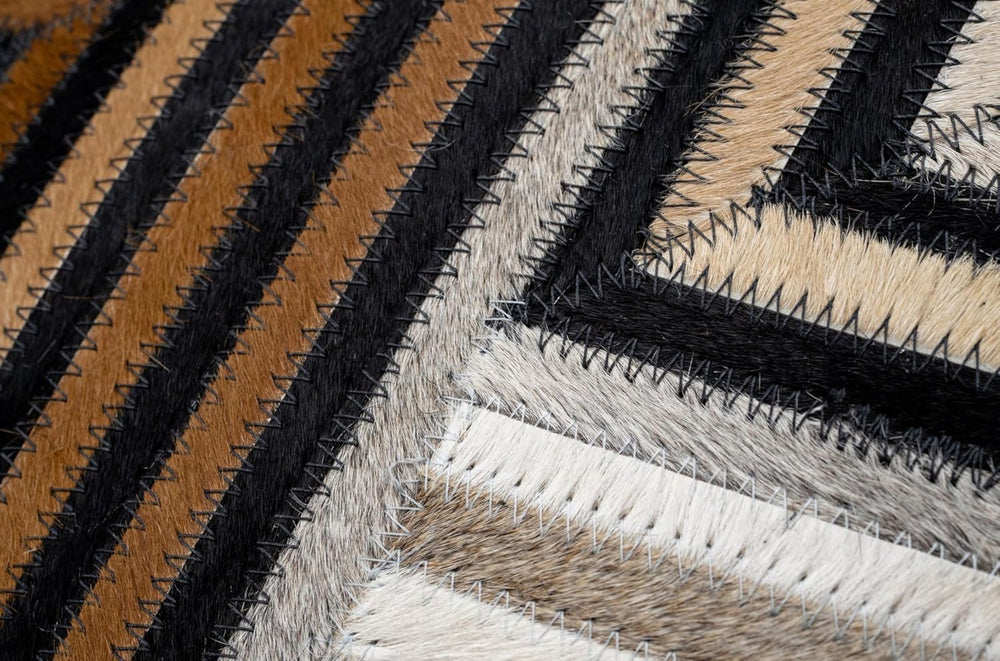 CANVELLO Genuine Cowhide Leather Decorative Throw Pillows - Handmade Patchwor...