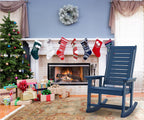 BRIOPAWS Outdoor Rocking Chairs | Set of 2 | Porch Rockers | HDPE Plastic| Blue | Oversized | Patio Rocker Chair | High Back | for Big Man | Weather Resistant | for Outside Deck Balcony Front Backyard