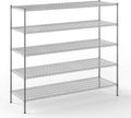 24" Deep x 72" Wide x 64" Height Wire Shelving Kit | 5-Tier | NSF Commercial Storage Rack Unit