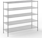 24" Deep x 72" Wide x 64" Height Wire Shelving Kit | 5-Tier | NSF Commercial Storage Rack Unit