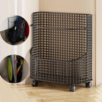 Hollow-out Umbrella Stand with Wheels/without Wheels Commercial Umbrellas Holder H 17.7/19.7" Multifunctional Cane Holder with Divided Storage Iron Frame