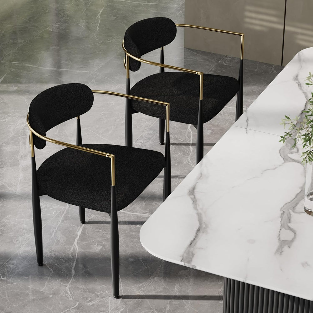 Baysitone Dining Chairs Set of 2 Mid-Century Modern Upholstered Boucle Dining...
